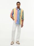 Multi Relaxed Fit Multicolour Stripe Poplin Shirt  Men