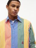 Multi Relaxed Fit Multicolour Stripe Poplin Shirt  Men