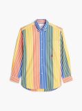 Multi Relaxed Fit Multicolour Stripe Poplin Shirt  Men