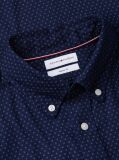 Blue Regular Fit Print Flex Poplin Shirt  Men