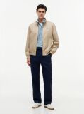 Beige Twill Harrington Jacket  Men