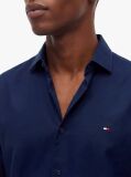 Blue Slim Cotton Shirt  Men