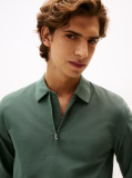 Green Performance Zip Polo Shirt  Men