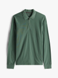 Green Performance Zip Polo Shirt  Men