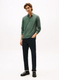 Green Performance Zip Polo Shirt  Men