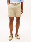 Khaki Dover Linen Blend 8" Inseam Chino Bermuda Shorts  Men