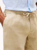 Khaki Dover Linen Blend 8" Inseam Chino Bermuda Shorts  Men