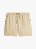 Khaki Dover Linen Blend 8" Inseam Chino Bermuda Shorts  Men