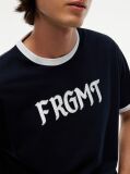 Blue Relaxed Jersey Ringer T-Shirt  Men