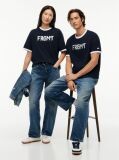 Blue Relaxed Jersey Ringer T-Shirt  Men