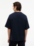 Μπλε Άνετο Ξεθωριασμένο T-Shirt  Άνδρες