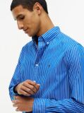 Blue Regular Fit Flex Stripe Shirt  Men