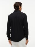 Black Slim Fit Knit Pique Shirt  Men