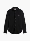Black Slim Fit Knit Pique Shirt  Men