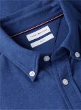 Blue Slim Fit Knit Pique Shirt  Men