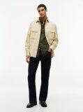Green Slim Fit Knit Pique Shirt  Men