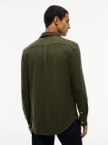 Green Slim Fit Knit Pique Shirt  Men