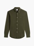 Green Slim Fit Knit Pique Shirt  Men