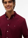 Red Slim Fit Knit Pique Shirt  Men