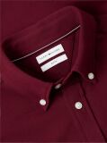 Red Slim Fit Knit Pique Shirt  Men