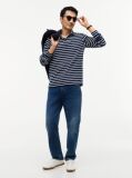 Multi Regular Waffle Long Sleeve Polo Shirt  Men