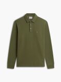 Green Regular Waffle Long Sleeve Polo Shirt  Men