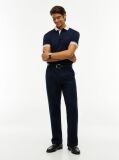 Blue Regular Fit Interlock Contrast Polo Shirt  Men