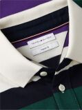 Multi Rugby Stripe Long Sleeve Polo Shirt  Men