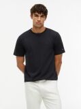 Μαύρο Performance Flex Βαμβακερό T-Shirt  Άνδρες