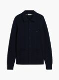 Blue Cable Knit Collared Cardigan  Men