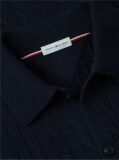 Blue Cable Knit Collared Cardigan  Men