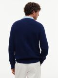 Blue Intarsia Logo Waffle Knit Relaxed Jumper  Men