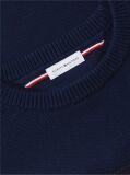Μπλε Πουλόβερ Με Κλασική Λαιμόκοψη Και Intarsia Σημαία  Άνδρες