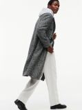 Grey New York Label Wool Blend Longline Coat  Men