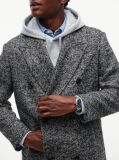 Grey New York Label Wool Blend Longline Coat  Men