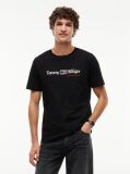 Black Logo Jersey Crew Neck T-Shirt  Men