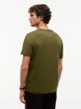 Πράσινο Βαμβακερό T-Shirt Με Λογότυπο Και Κλασική Λαιμόκοψη  Άνδρες