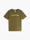 Πράσινο Βαμβακερό T-Shirt Με Λογότυπο Και Κλασική Λαιμόκοψη  Άνδρες