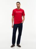 Red Logo Jersey Crew Neck T-Shirt  Men