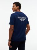 Μπλε T-Shirt Με Κλασική Λαιμόκοψη Και Πίσω Λογότυπο  Άνδρες