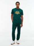 Green Varsity Logo Peached Jersey T-Shirt  Men