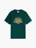 Green Varsity Logo Peached Jersey T-Shirt  Men