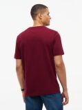 Κόκκινο Βαμβακερό T-Shirt Με Varsity Λογότυπο  Άνδρες