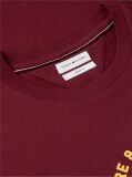 Κόκκινο Βαμβακερό T-Shirt Με Varsity Λογότυπο  Άνδρες