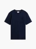 Μπλε T-Shirt Με Ανάγλυφο Λογότυπο Και Interlock Πλέξη   Άνδρες