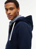 Μπλε Fleece Hoody Με Φερμουάρ Και Κεντητό Σημαιάκι  Άνδρες