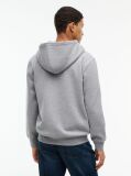 Γκρι Fleece Hoody Με Φερμουάρ Και Κεντητό Σημαιάκι  Άνδρες