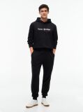 Μαύρο Fleece Hoody Με Λογότυπο  Άνδρες