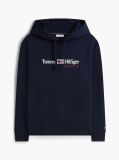 Blue Logo Fleece Drawstring Hoody  Men