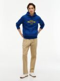 Blue Logo Embroidery Fleece Hoody  Men